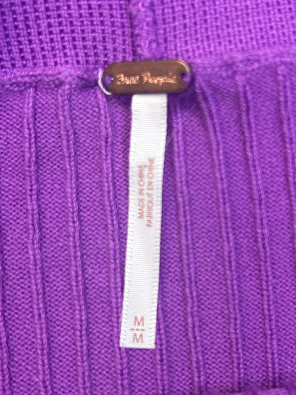 Free People Vibrant Purple Ribbed Knit Skirt - Picture 3 of 3